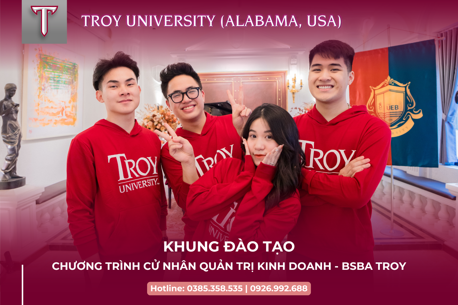 Khung chương trình đào tạo Cử nhân Quản trị kinh doanh do Đại học Troy cấp bằng